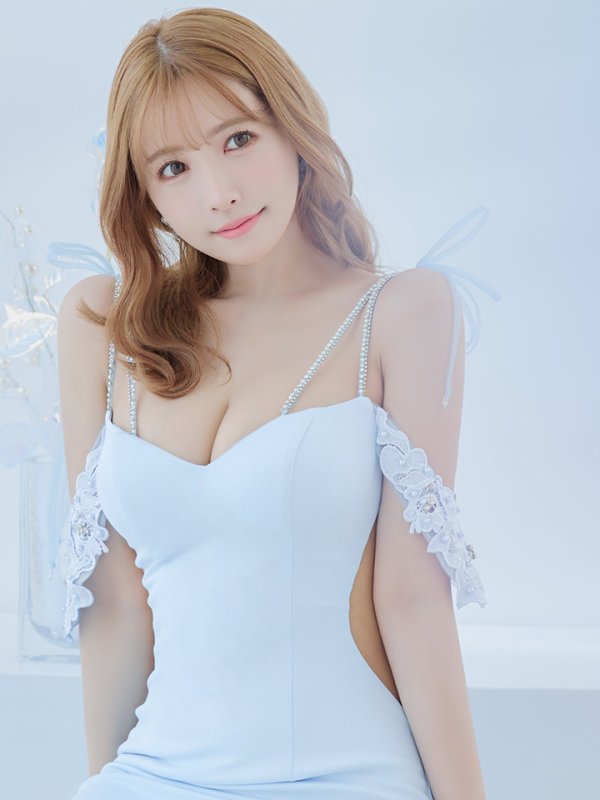 画像3: XSサイズあり【ANGEL R/エンジェルアール】フラワーレース/ パールビジュー/ オープンショルダー/ ワンカラー/ タイト/ ミニドレス/ キャバドレス[OF2] (3)