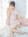 画像6: sugarコラボ商品☆XSサイズあり【ANGEL R/エンジェルアール】ワンショルダー/ 千鳥柄/ ツイード/ ビッグリボンパールビジュー/ タイト/ ミニ/ キャバドレス[OF2] (6)