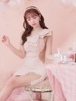 画像10: sugarコラボ商品☆XSサイズあり【ANGEL R/エンジェルアール】ワンショルダー/ 千鳥柄/ ツイード/ ビッグリボンパールビジュー/ タイト/ ミニ/ キャバドレス[OF2] (10)