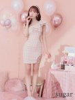 画像13: sugarコラボ商品☆XSサイズあり【ANGEL R/エンジェルアール】ワンショルダー/ 千鳥柄/ ツイード/ ビッグリボンパールビジュー/ タイト/ ミニ/ キャバドレス[OF2] (13)