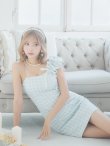画像6: XSサイズあり【ANGEL R/エンジェルアール】アシンメトリー/ ショルダーギャザー/ チェック/ ツイード/ タイト/ ミニドレス/ キャバドレス[OF2] (6)