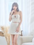 画像4: XSサイズあり【ANGEL R/エンジェルアール】オープンバスト/ ビジューミックス/ セパレート/ ツイード/ セットアップ/ タイト/ マイクロミニ/ ミニドレス/ キャバドレス[OF2] (4)