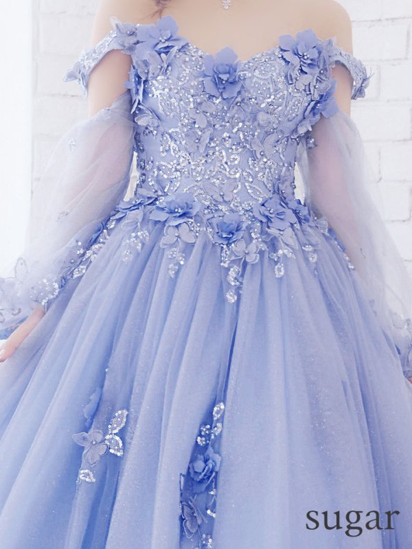 画像15: 【ANGEL R/エンジェルアール】ベア/ 立体フラワー/ ウェディング/ バースデー/ プリンセス/ フレア/ ロングドレス/ キャバドレスlong[HC03] (15)