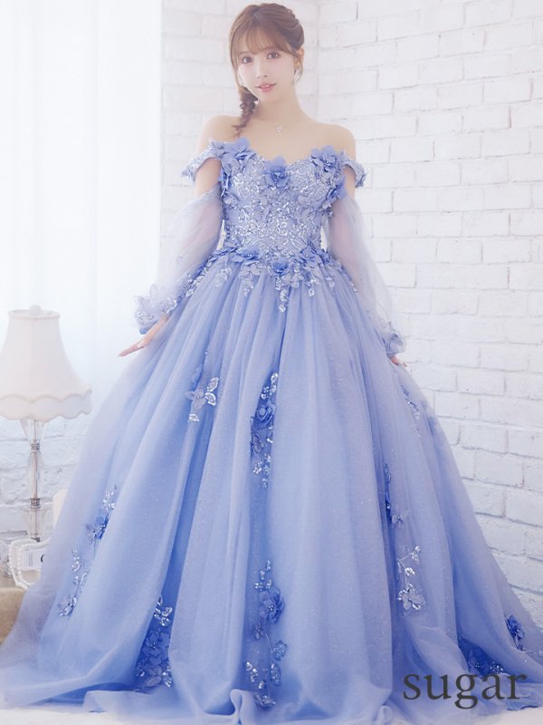 画像12: 【ANGEL R/エンジェルアール】ベア/ 立体フラワー/ ウェディング/ バースデー/ プリンセス/ フレア/ ロングドレス/ キャバドレスlong[HC03] (12)