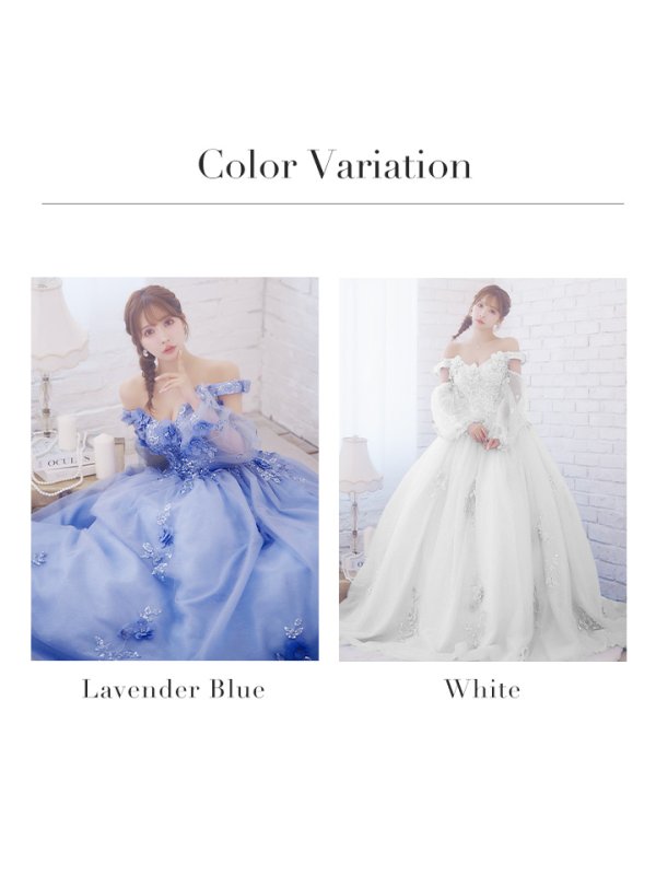 画像26: 【ANGEL R/エンジェルアール】ベア/ 立体フラワー/ ウェディング/ バースデー/ プリンセス/ フレア/ ロングドレス/ キャバドレスlong[HC03] (26)