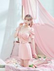 画像3: XSサイズあり【ANGEL R/エンジェルアール】バストビジュー/ クロスタック/ パフスリーブ/ セパレート/ マイクロミニ/ フレア/ミニドレス/ キャバドレス[OF2] (3)