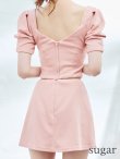 画像11: XSサイズあり【ANGEL R/エンジェルアール】バストビジュー/ クロスタック/ パフスリーブ/ セパレート/ マイクロミニ/ フレア/ミニドレス/ キャバドレス[OF2] (11)
