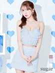 画像9: XSサイズあり【ANGEL R/エンジェルアール】 アッパーフリル/ バストウエストビジュー/ セパレート/ フレア/ マイクロミニ/ ミニドレス/ キャバドレス[OF2] (9)