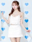 画像2: XSサイズあり【ANGEL R/エンジェルアール】 アッパーフリル/ バストウエストビジュー/ セパレート/ フレア/ マイクロミニ/ ミニドレス/ キャバドレス[OF2] (2)