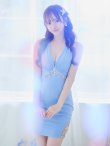 画像17: XSサイズあり【ANGEL R/エンジェルアール】バッククロスリボンデザイン/ バストギャザー/ ビジュー/ タイト/ ミニドレス/ キャバドレス[OF2] (17)