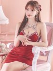 画像30: XSサイズあり【ANGEL R/エンジェルアール】 ホルターネック/ バストカット/ ワンカラー/ ビジュー/ ストレッチ/ ノースリーブ/ タイト/ ミニドレス/ キャバドレス[OF2] (30)