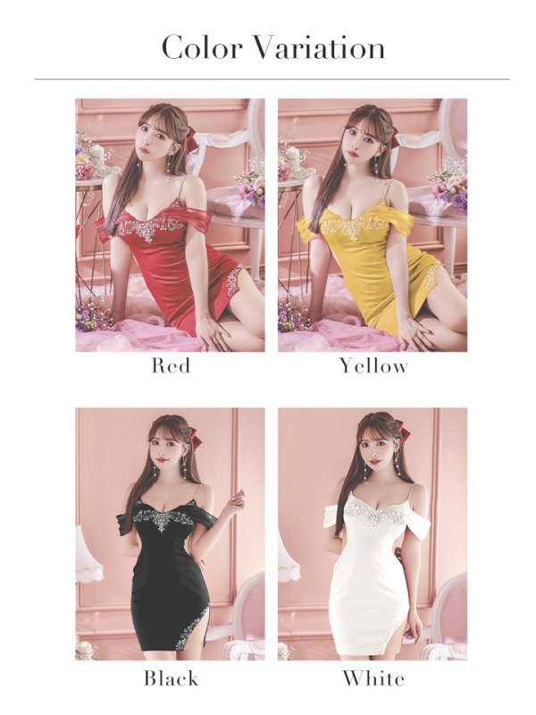 画像27: XSサイズあり【ANGEL R/エンジェルアール】 シフォンスリーブ/ ビジュー/ メッシュ/ ミニドレス/ キャバドレス[OF2] (27)