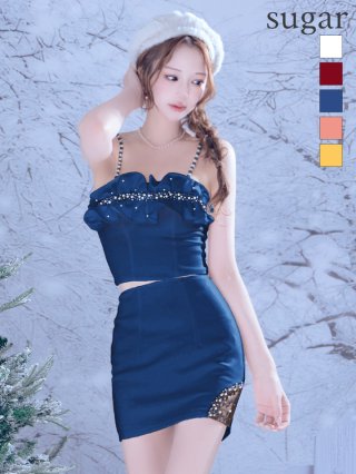 キャバドレス(ブルー) Sugar ミニドレス：ブルー(青)｜キャバドレス・ミニドレス通販はsugar