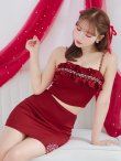 画像12: XSサイズあり【ANGEL R/エンジェルアール】バストフリル/ パール/ ビジュー/ ベアトップ/ セパレート/ タイト/ ミニドレス/ キャバドレス[OF2] (12)