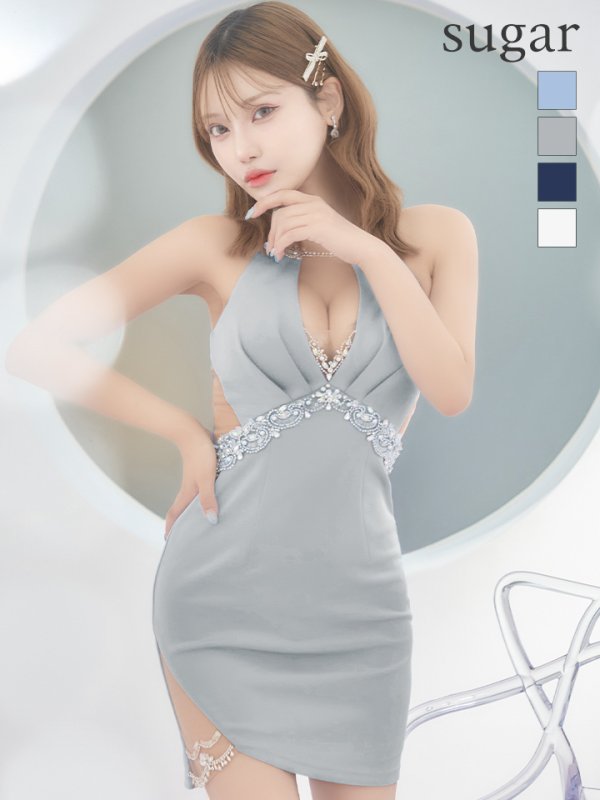 グレー モデル：如月れい　身長：156cm　着用サイズ：Sサイズ