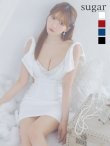 画像26: XSサイズあり【ANGEL R/エンジェルアール】リボンショルダー / Vカット / ビジュー / メッシュ / マイクロミニドレス/ キャバドレス[OF2] (26)