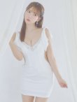 画像31: XSサイズあり【ANGEL R/エンジェルアール】リボンショルダー / Vカット / ビジュー / メッシュ / マイクロミニドレス/ キャバドレス[OF2] (31)