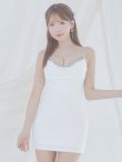 画像3: XSサイズあり【ANGEL R/エンジェルアール】ドレープ/ ビジュー/ ストレッチ/ マイクロミニ/ タイト/ ミニドレス/ キャバドレス[OF2] (3)