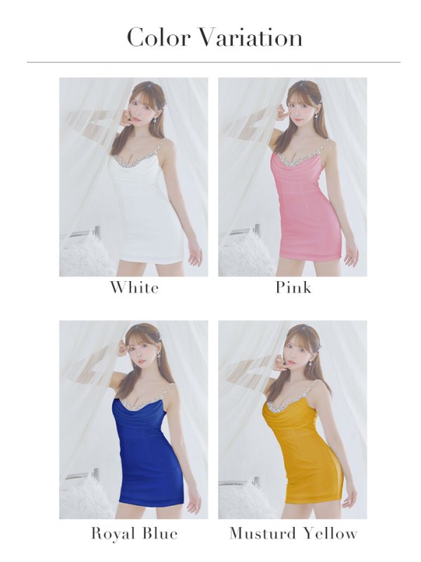 画像27: XSサイズあり【ANGEL R/エンジェルアール】ドレープ/ ビジュー/ ストレッチ/ マイクロミニ/ タイト/ ミニドレス/ キャバドレス[OF2] (27)