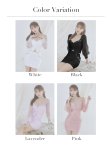 画像27: XSサイズあり【ANGEL R/エンジェルアール】バストクロスデザイン/ メッシュスリーブ/ ビジュー/ タイト/ セットアップ/ ミニドレス/ キャバドレス[OF2] (27)