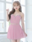 画像21: XSサイズあり【ANGEL R/エンジェルアール】バストストーンビジュー/ セパレート/ キャミソール/ セットアップ/ プリーツシフォンスカート/ フレア/ マイクロミニ/ ミニドレス/ キャバドレス[OF2] (21)