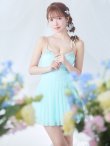 画像4: XSサイズあり【ANGEL R/エンジェルアール】バストストーンビジュー/ セパレート/ キャミソール/ セットアップ/ プリーツシフォンスカート/ フレア/ マイクロミニ/ ミニドレス/ キャバドレス[OF2] (4)