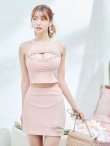 画像6: XSサイズあり【ANGEL R/エンジェルアール】バストスカートカット/ ビジュー/ セパレート/ タイト/ マイクロミニ/ ミニドレス/ キャバドレス[OF2] (6)
