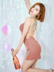 画像18: XSサイズあり【ANGEL R/エンジェルアール】 デコルテバックビジュー/ ラメ/ タイト/ ミニドレス/ キャバドレス[OF2] (18)