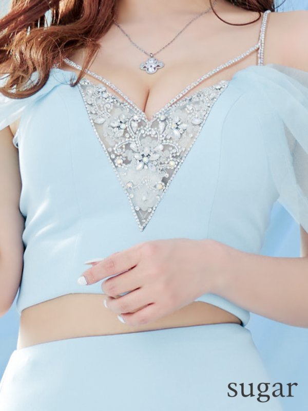 画像22: XSサイズあり【ANGEL R/エンジェルアール】バストスパンコールビジュー/ フラップボタン/ シースルーレース/ オフショルダー/ セパレート/ マイクロミニ/ タイト/ ミニドレス/ キャバドレス[OF2] (22)