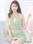 画像12: XSサイズあり【ANGEL R/エンジェルアール】デコルテビジュー/ リング/ アンイーブンファブリック/ セパレート/ マイクロミニ/ タイト/ ミニドレス/ キャバドレス[OF2] (12)