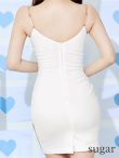 画像9: XSサイズあり【ANGEL R/エンジェルアール】フロントアッパーレースフラワー/ ビジュー/ シアー/ キャミソール/ タイト/ ミニドレス/ キャバドレス[OF2] (9)
