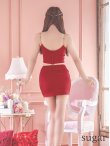 画像9: XSサイズあり【ANGEL R/エンジェルアール】バストポケットビジュー/ レースアップ/ キャミソール/ セパレート/ マイクロミニ/ タイト/ ミニドレス/ キャバドレス[OF2] (9)