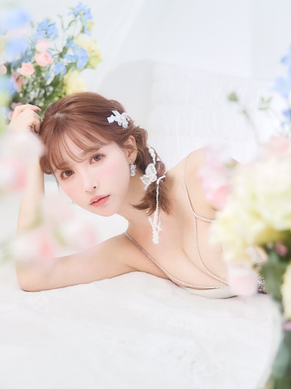 画像2: XSサイズあり【ANGEL R/エンジェルアール】ウエストパール/ ビジュー/ キャミソール/ シフォン/ フレア/ ミニドレス/ キャバドレス[OF2] (2)