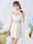画像24: XSサイズあり【ANGEL R/エンジェルアール】ウエストパール/ ビジュー/ キャミソール/ シフォン/ フレア/ ミニドレス/ キャバドレス[OF2] (24)