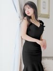 画像3: XSサイズあり【ANGEL R/エンジェルアール】アシンメトリーショルダー/ パールビジュー/ セパレート/ マーメイド/ ラメ/ ミディアムドレス/ キャバドレス[OF2] (3)