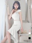 画像29: XSサイズあり【ANGEL R/エンジェルアール】アシンメトリーショルダー/ パールビジュー/ セパレート/ マーメイド/ ラメ/ ミディアムドレス/ キャバドレス[OF2] (29)