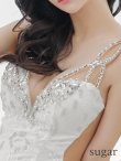 画像10: 【ANGEL R/エンジェルアール】スパンコール/ フラワービジュー/ Vカットメッシュ/ キャミソール/ スリット/ タイト/ ロングドレス/ キャバドレス long[OF2] (10)