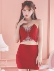 画像23: XSサイズあり【ANGEL R/エンジェルアール】 ホルターネック/ セパレート/ ワンカラー/ ビジュー/ ストレッチ/ ノースリーブ/ タイト/ ミニドレス/ キャバドレス[OF2] (23)