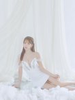 画像6: XSサイズあり【ANGEL R/エンジェルアール】フリルオフショルダー/ ビジュー/ バストシアー/ ストレッチ/ タイト/ ミニドレス/ キャバドレス[OF2] (6)