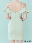画像11: XSサイズあり【ANGEL R/エンジェルアール】バストショルダービジュー/ フリルオフショルダー/ タイト/ マイクロミニ/ ミニドレス/ キャバドレス[OF2] (11)