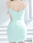 画像12: XSサイズあり【ANGEL R/エンジェルアール】フロントビジューライン/ アンイーブンファブリック/ シアー/ ワンカラー/ タイト/ ミニドレス/ キャバドレス[OF2] (12)
