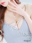 画像15: 【ANGEL R/エンジェルアール】パールビジュー/ ビーズ/ セパレート/ スリット/ タイト/ ワンカラー/ ロングドレス/ キャバドレス long[OF2] (15)