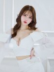 画像10: XSサイズあり【ANGEL R/エンジェルアール】アームリボン/ ロングスリーブ/ バストタック/ ポケット/ パール/ セパレート/ マイクロミニ/ ミニドレス/ キャバドレス[OF2] (10)