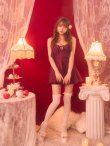 ワインレッド　モデル：まみ　身長：161cm　着用サイズ：Sサイズ