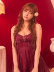 ワインレッド　モデル：まみ　身長：161cm　着用サイズ：Sサイズ