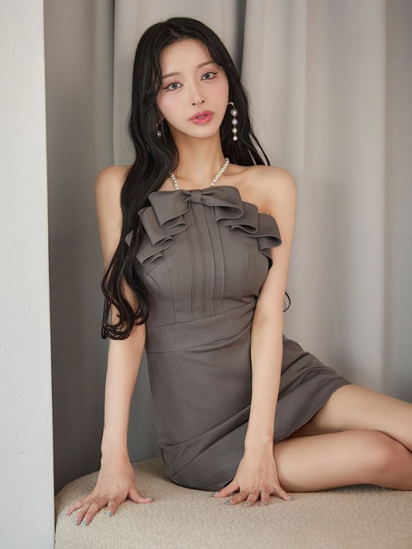 グレー　モデル：まおちゃる　身長：158cm　着用サイズ：Sサイズ