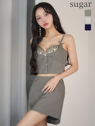 値下げ❣️【定価37180円】sugar キャバドレス　ロング ビジュー　Sサイズ ドレスデザイン：ビジュー