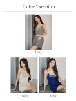 画像27: 【ANGEL R/エンジェルアール】リボン/ ボタン/ メッシュ/ ビジュー/ Aライン/ フレア/ セパレート/ マイクロミニドレス/ キャバドレス[OF2] (27)