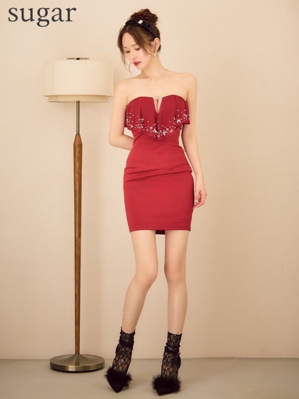 レッド　モデル：ゆめ　身長：160cm　着用サイズ：Sサイズ