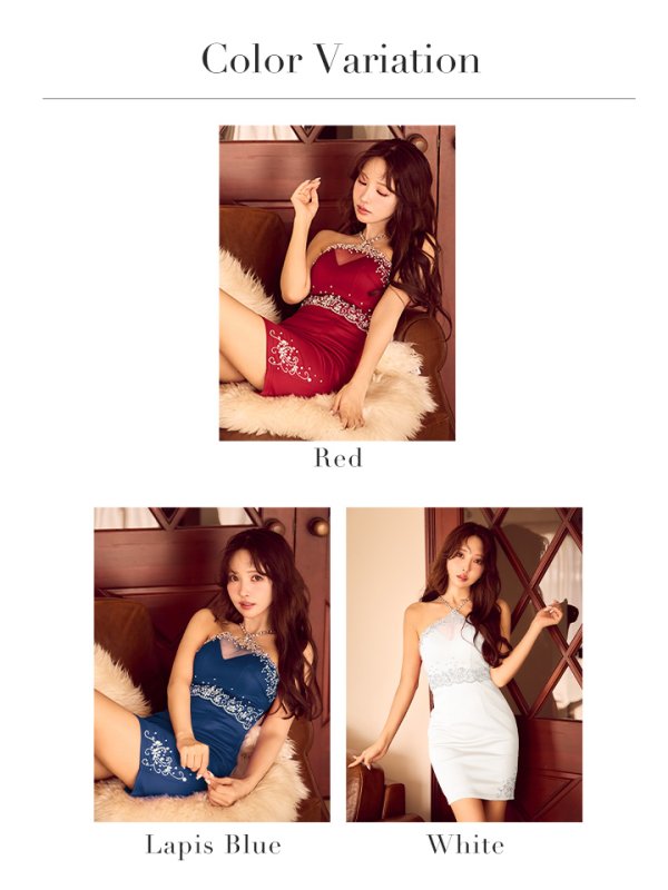 画像26: XSサイズあり【ANGEL R/エンジェルアール】バストシアー/ クロスネック/ ビジュー/ Vカット/ タイト/ ミニドレス/ キャバドレス[OF2] (26)